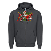 Smoke merry christmas truck gnomies Zipper Hoodie - FaDigitalArtStudio
