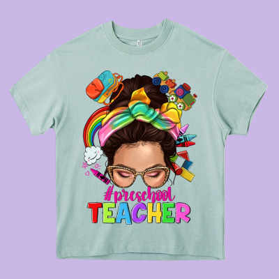 Preschool Teacher Heavy Core Tee Designed By Nancycooperartshop