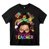Black preschool teacher Heavy Core Tee - NancyCooperArtShop