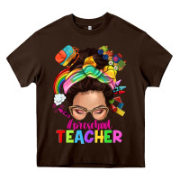 Chocolate Brown preschool teacher Heavy Core Tee - NancyCooperArtShop