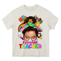 Cream preschool teacher Heavy Core Tee - NancyCooperArtShop