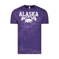 Cloud Purple Alaska Mountains Forest Hunting Usa Vintage Tee - longCreatives