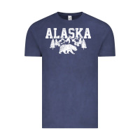 Vintage Denim Alaska Mountains Forest Hunting Usa Vintage Tee - longCreatives