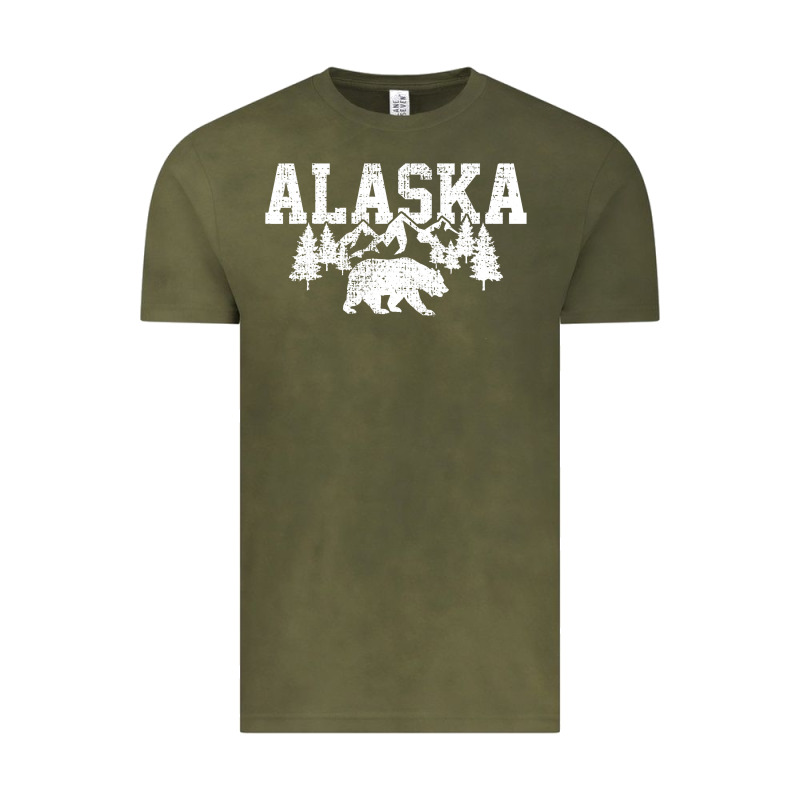 Alaska Mountains Forest Hunting Usa Vintage Tee by longCreatives | Teevron