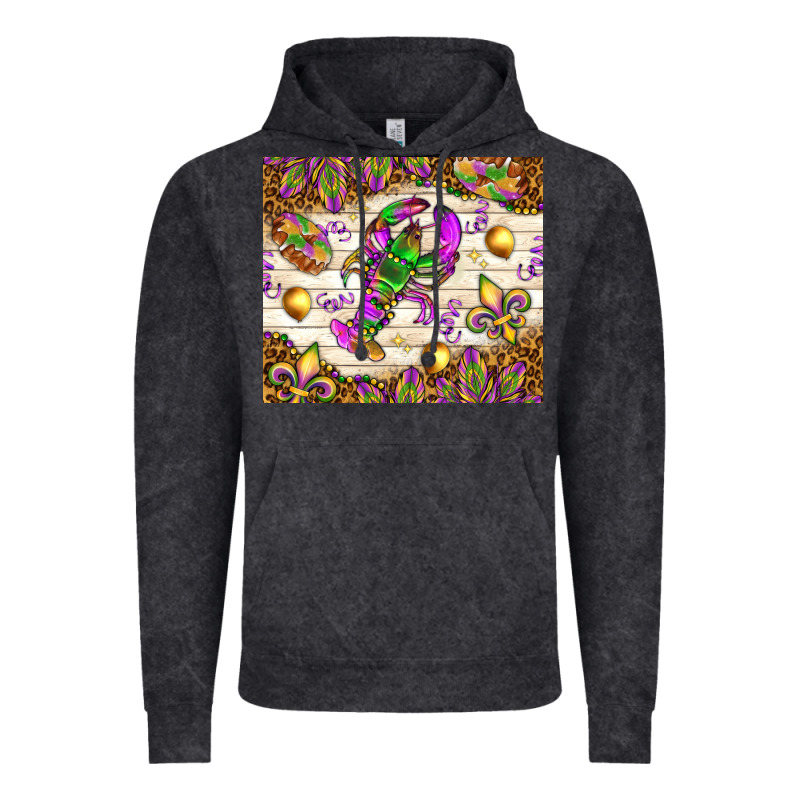 Mardi Gras With Crab Vintage Hoodie by NancyCooperArtShop | Teevron