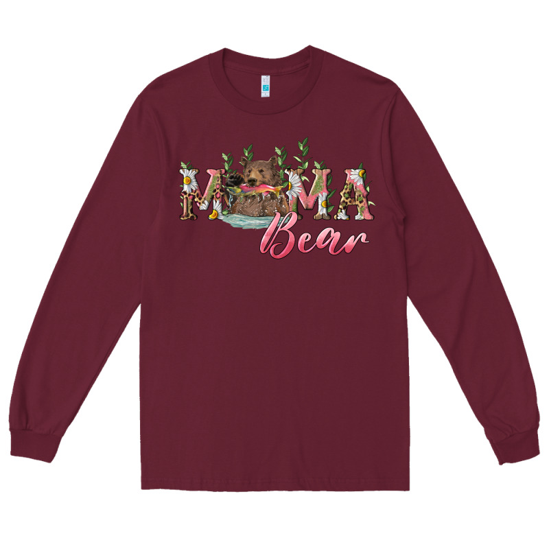 Mama Bear With Daisy Long Sleeve Tee by RanaPortraitStore | Teevron