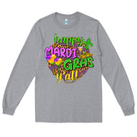 Heather Grey Love Mardi Gras Y'all Long Sleeve Tee - HowdyJamesFarm