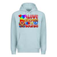 Blue Mist Love Gnomes No Bounds Premium Hoodie - BundleAndBundleShop