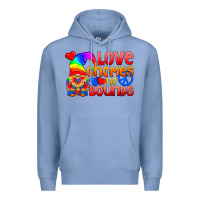 Colony Blue Love Gnomes No Bounds Premium Hoodie - BundleAndBundleShop