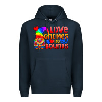 Navy Love Gnomes No Bounds Premium Hoodie - BundleAndBundleShop