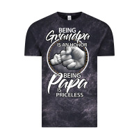 Cloud Black being grandpa is an honor being papa is priceless, gift dad Vintage Tee - longCreatives