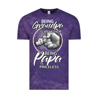 Cloud Purple being grandpa is an honor being papa is priceless, gift dad Vintage Tee - longCreatives