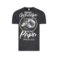 Vintage Black being grandpa is an honor being papa is priceless, gift dad Vintage Tee - longCreatives
