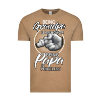 Vintage Coffee being grandpa is an honor being papa is priceless, gift dad Vintage Tee - longCreatives