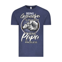 Vintage Denim being grandpa is an honor being papa is priceless, gift dad Vintage Tee - longCreatives
