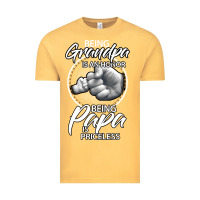 Being Grandpa Is An Honor Being Papa Is Priceless, Gift Dad Vintage Tee | Teevron