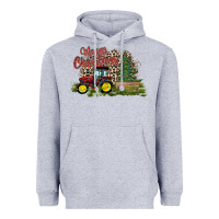 Merry Christmas Tractor Tree Heavyweight Hoodie | Teevron