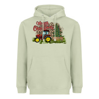 Matcha merry Christmas tractor tree Heavyweight Hoodie - CowhideDigitalArt