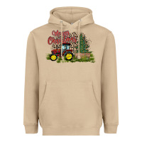 Mushroom merry Christmas tractor tree Heavyweight Hoodie - CowhideDigitalArt