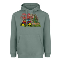 Sage merry Christmas tractor tree Heavyweight Hoodie - CowhideDigitalArt