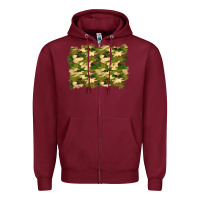 Burgundy camouflage background Zipper Hoodie - BundleAndBundleShop