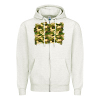 Oatmeal Heather camouflage background Zipper Hoodie - BundleAndBundleShop