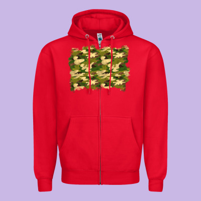 Camouflage Background Zipper Hoodie Designed By Bundleandbundleshop