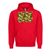 Red camouflage background Zipper Hoodie - BundleAndBundleShop