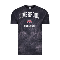Cloud Black Liverpool England Vintage Athletic Sports Design Vintage Tee - longCreatives