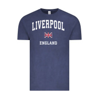 Vintage Denim Liverpool England Vintage Athletic Sports Design Vintage Tee - longCreatives