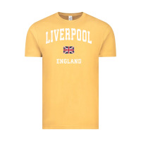 Vintage Mustard Liverpool England Vintage Athletic Sports Design Vintage Tee - longCreatives