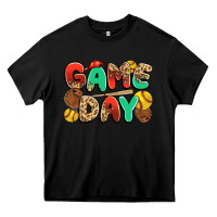 Black game day softball Heavy Core Tee - JahusDesignShop