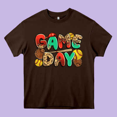Game Day Softball Heavy Core Tee Designed By Jahusdesignshop