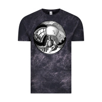 Cloud Black M.C. Escher Spherical Self Portrait Vintage Tee - longCreatives