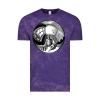 Cloud Purple M.C. Escher Spherical Self Portrait Vintage Tee - longCreatives
