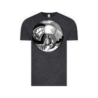Vintage Black M.C. Escher Spherical Self Portrait Vintage Tee - longCreatives