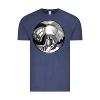 Vintage Denim M.C. Escher Spherical Self Portrait Vintage Tee - longCreatives