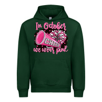 Forest Green in october we wear pink cheer Urban Hoodie - BarkalooDesign