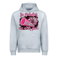 Heather Grey in october we wear pink cheer Urban Hoodie - BarkalooDesign