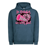 Pigment Midnight Navy in october we wear pink cheer Urban Hoodie - BarkalooDesign