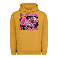 Pigment Peanut Butter in october we wear pink cheer Urban Hoodie - BarkalooDesign