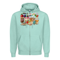 Seafoam Teacher Coffee Cups Zipper Hoodie - FaDigitalArtStudio