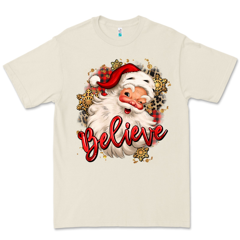 Believe Christmas Santa Claus Premium Tee by MaliasSmallBusiness | Teevron