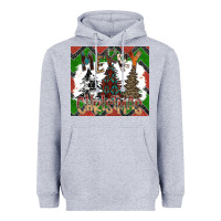 Heather Grey merry Christmas Heavyweight Hoodie - CowhideDigitalArt
