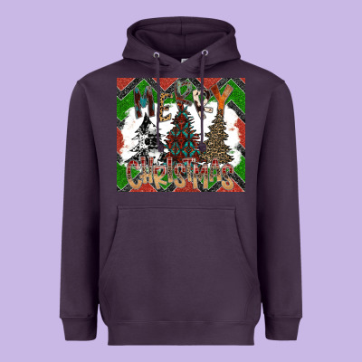 Merry Christmas Heavyweight Hoodie Designed By Cowhidedigitalart