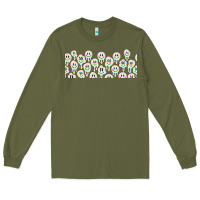 Army Green retro smiley faces Long Sleeve Tee - TumblerDesignByShophia