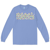 Colony Blue retro smiley faces Long Sleeve Tee - TumblerDesignByShophia