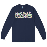Navy retro smiley faces Long Sleeve Tee - TumblerDesignByShophia