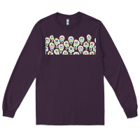 Plum retro smiley faces Long Sleeve Tee - TumblerDesignByShophia