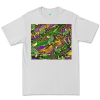 Dove Grey mardi gras Louisiana crocodile leopard Premium Tee - RanaPortraitStore